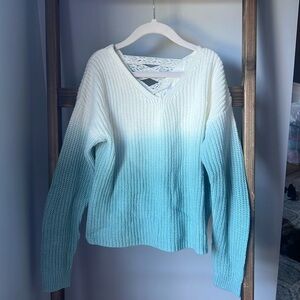 Ombré sweater girls size 7 Justice